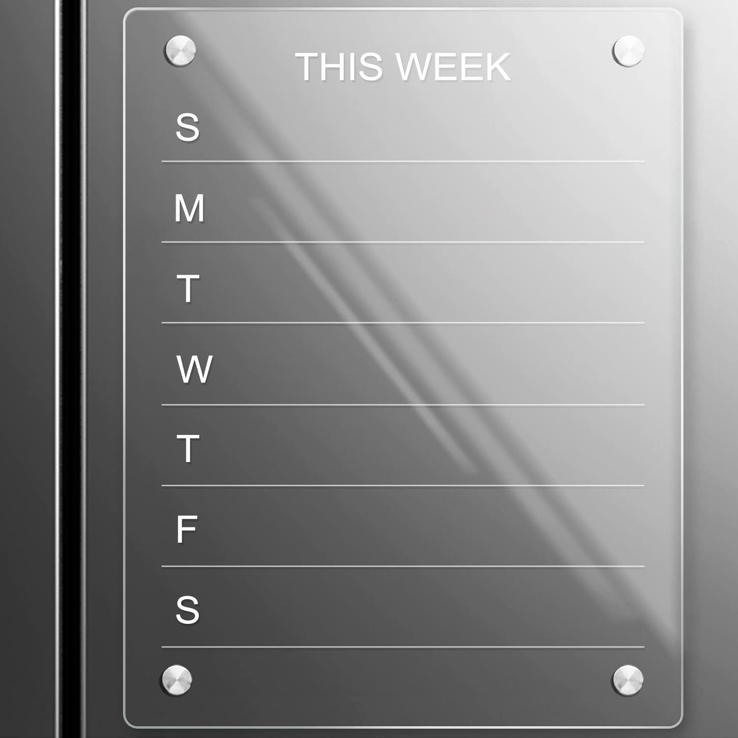 MagnetMemo: Acrylic Magnetic Dry Wipe Plate Calendar for Refrigerators 🧲