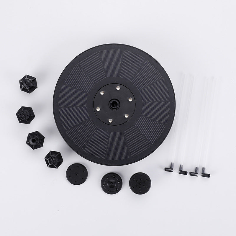 SolarGlow: Round Floating Fountain Pump with Color LED Light ☀️