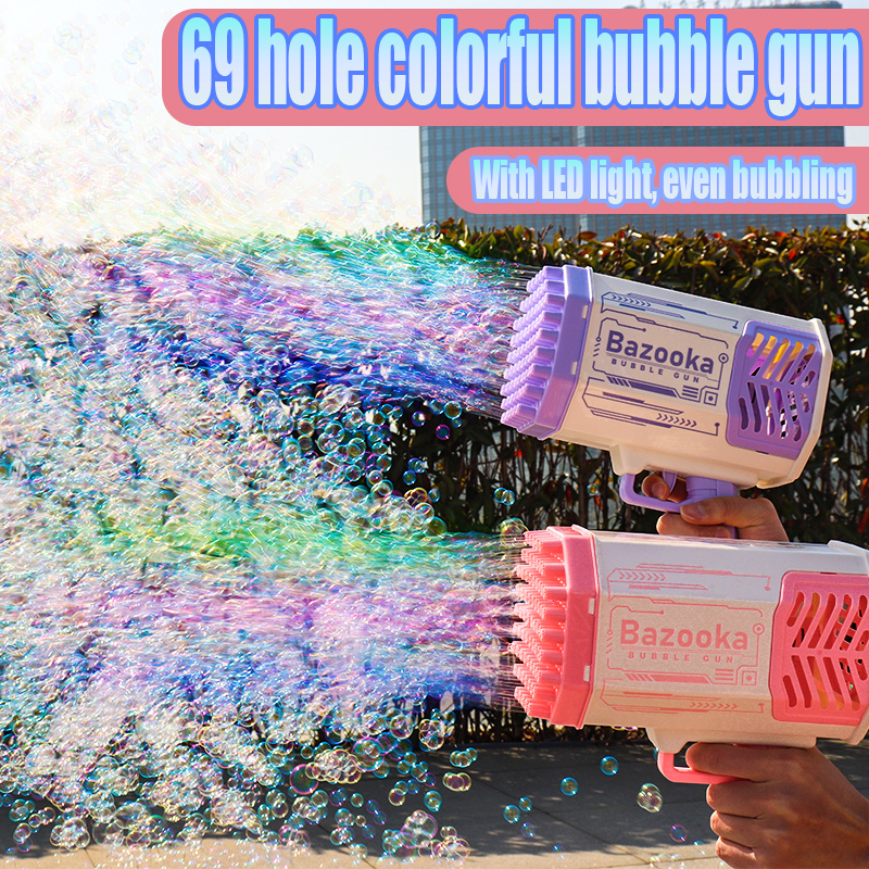 Soap Bubbles Machine Gun Automatic Blower With Light