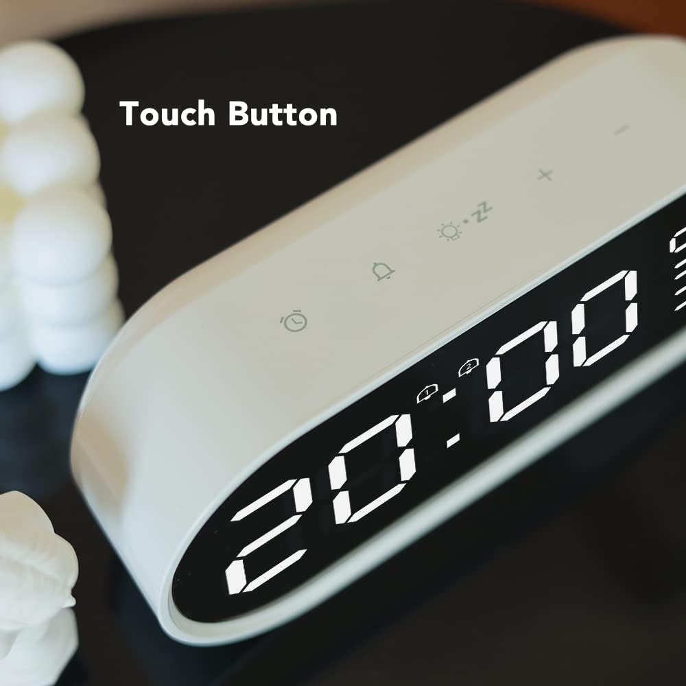 ReflectTime: LED Alarm Clock Mirror with Touch, Temperature, and Humidity Display ⏰