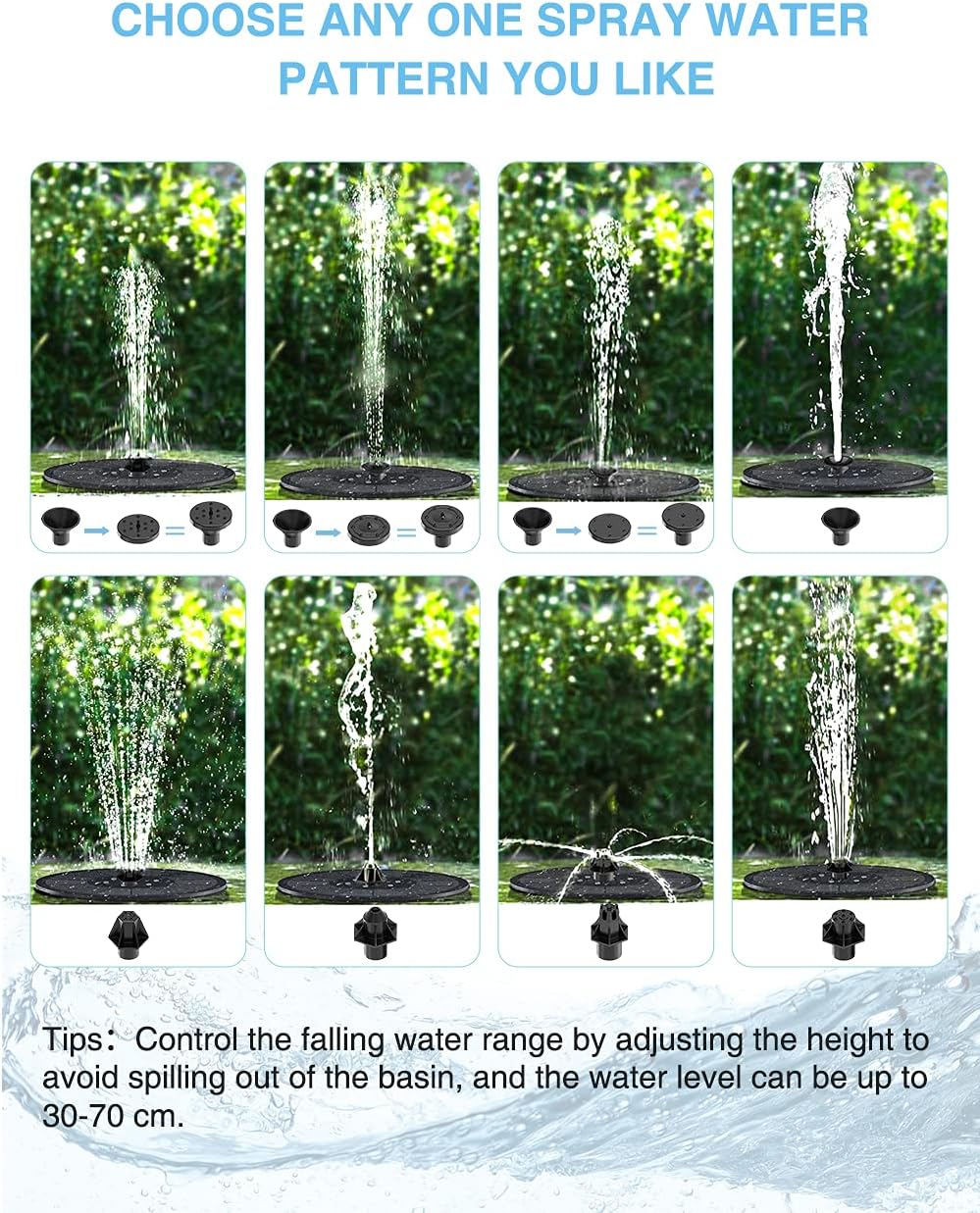 SolarGlow: Round Floating Fountain Pump with Color LED Light ☀️