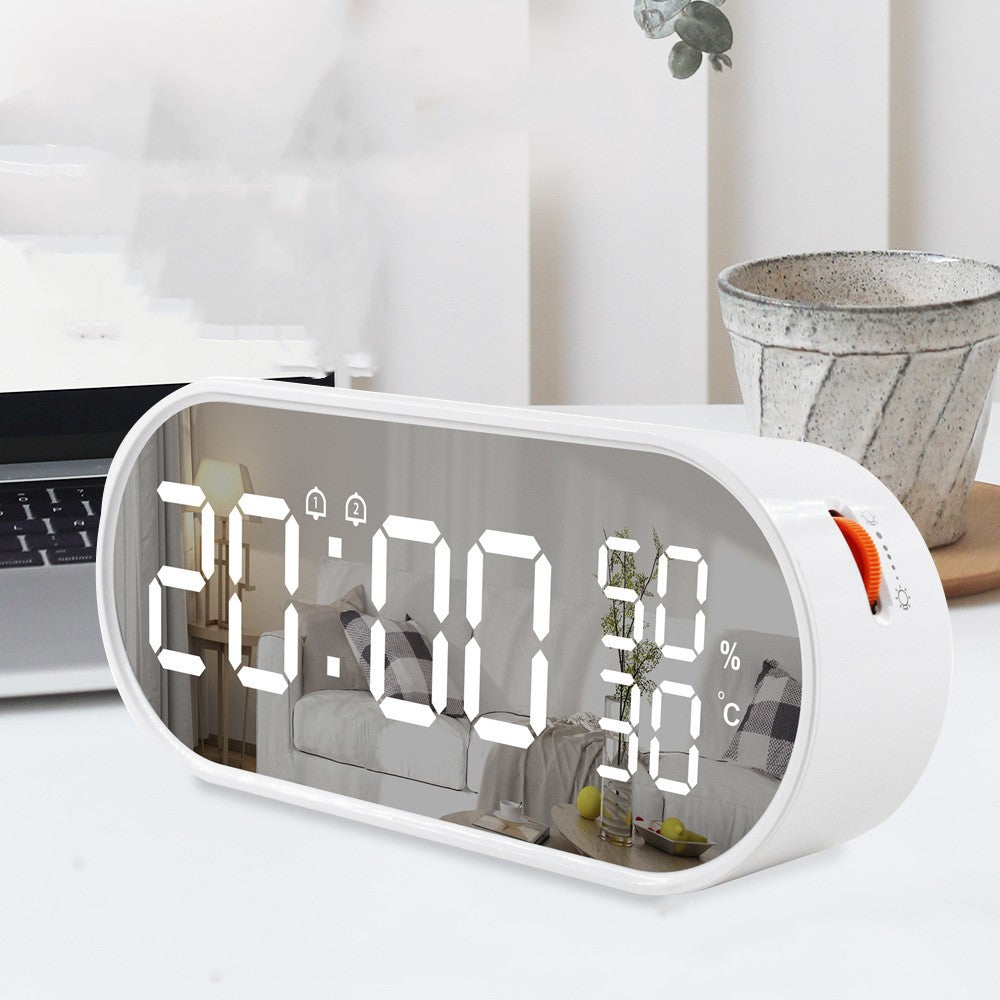 ReflectTime: LED Alarm Clock Mirror with Touch, Temperature, and Humidity Display ⏰