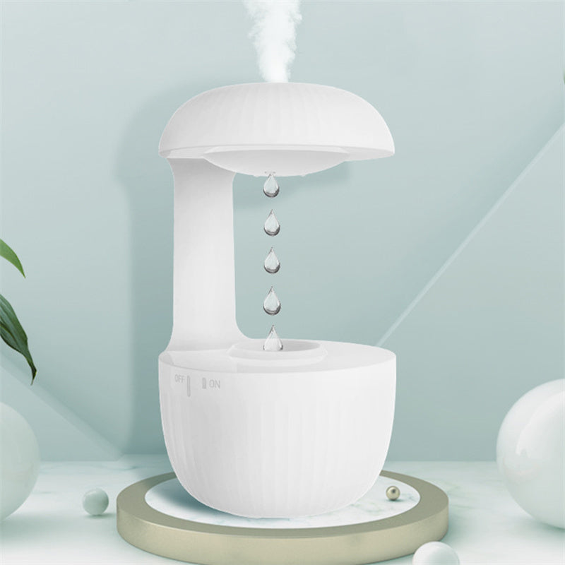 Air Humidifier with anti-gravity Levitating Water Drops and Cool Mist Fogger Reliever