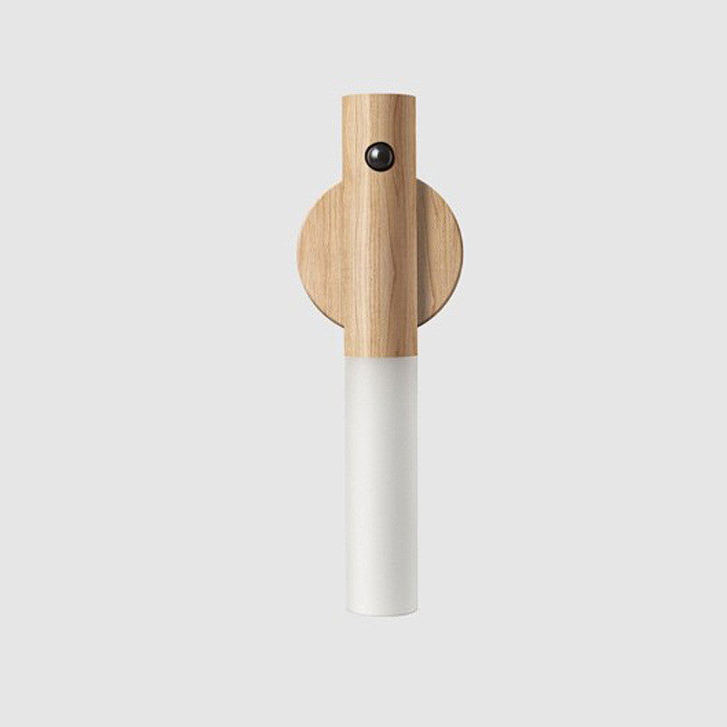 LuminaWood: Auto LED USB Magnetic Wood Wireless Night Light 🌙