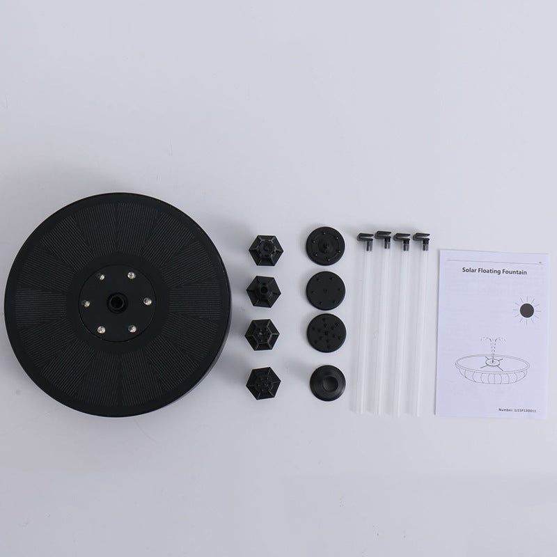 SolarGlow: Round Floating Fountain Pump with Color LED Light ☀️