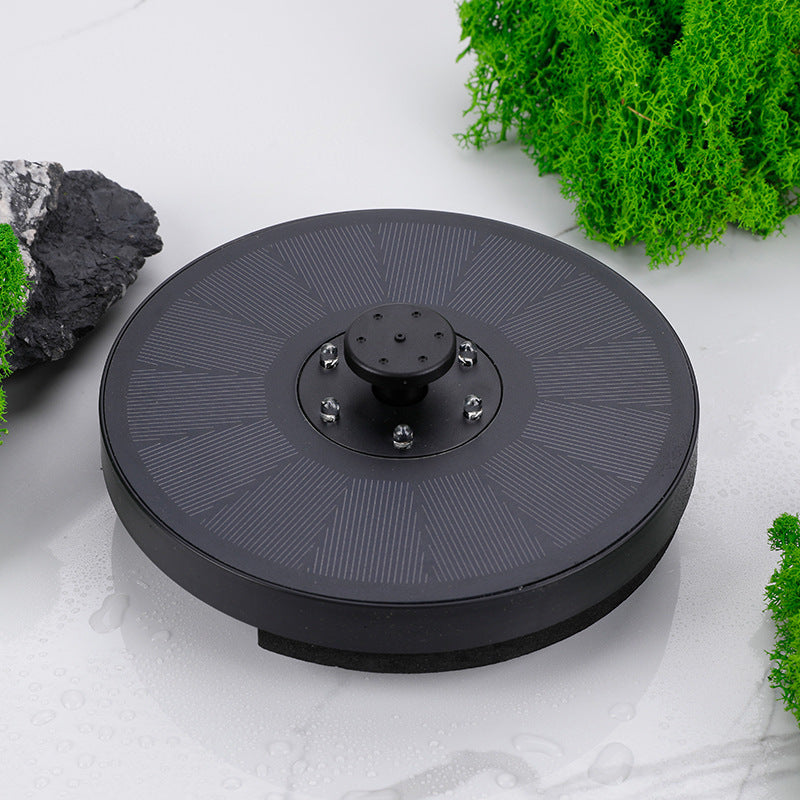 SolarGlow: Round Floating Fountain Pump with Color LED Light ☀️