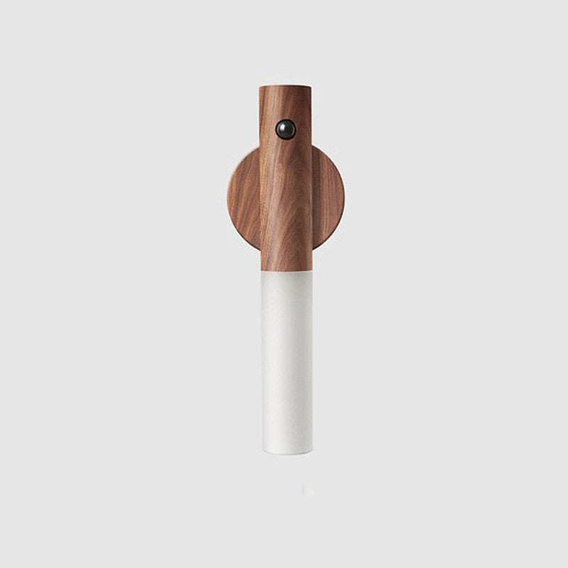 LuminaWood: Auto LED USB Magnetic Wood Wireless Night Light 🌙