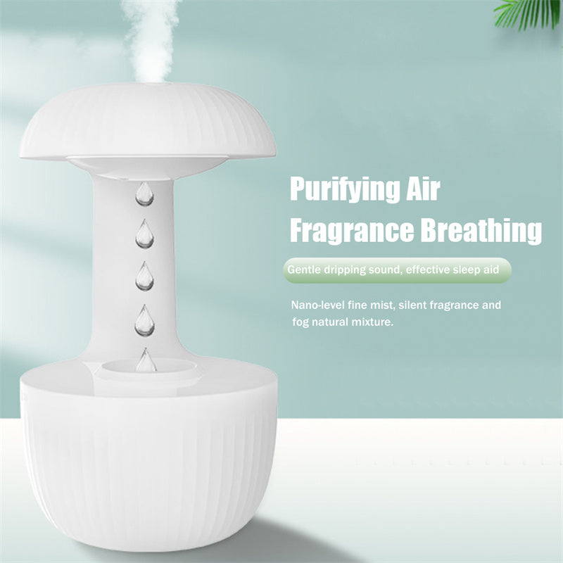 Air Humidifier with anti-gravity Levitating Water Drops and Cool Mist Fogger Reliever