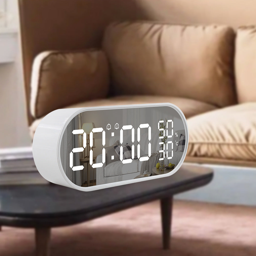 ReflectTime: LED Alarm Clock Mirror with Touch, Temperature, and Humidity Display ⏰