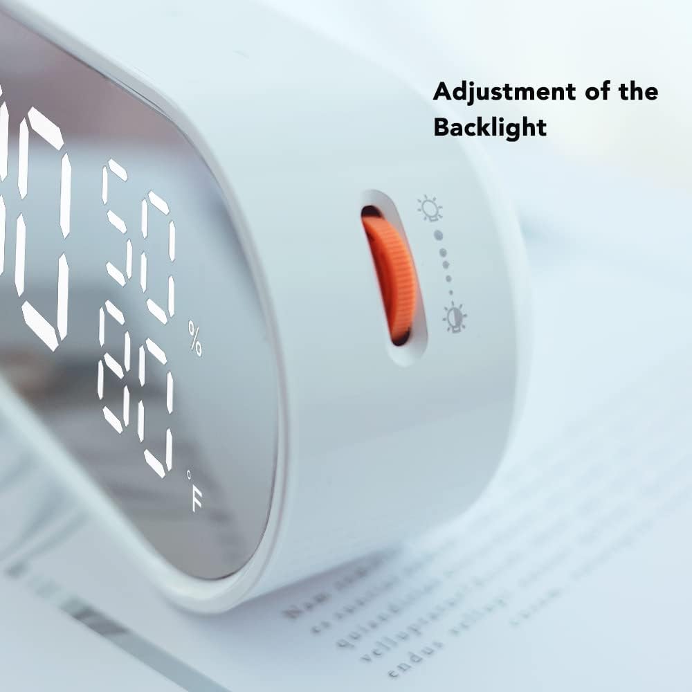 ReflectTime: LED Alarm Clock Mirror with Touch, Temperature, and Humidity Display ⏰