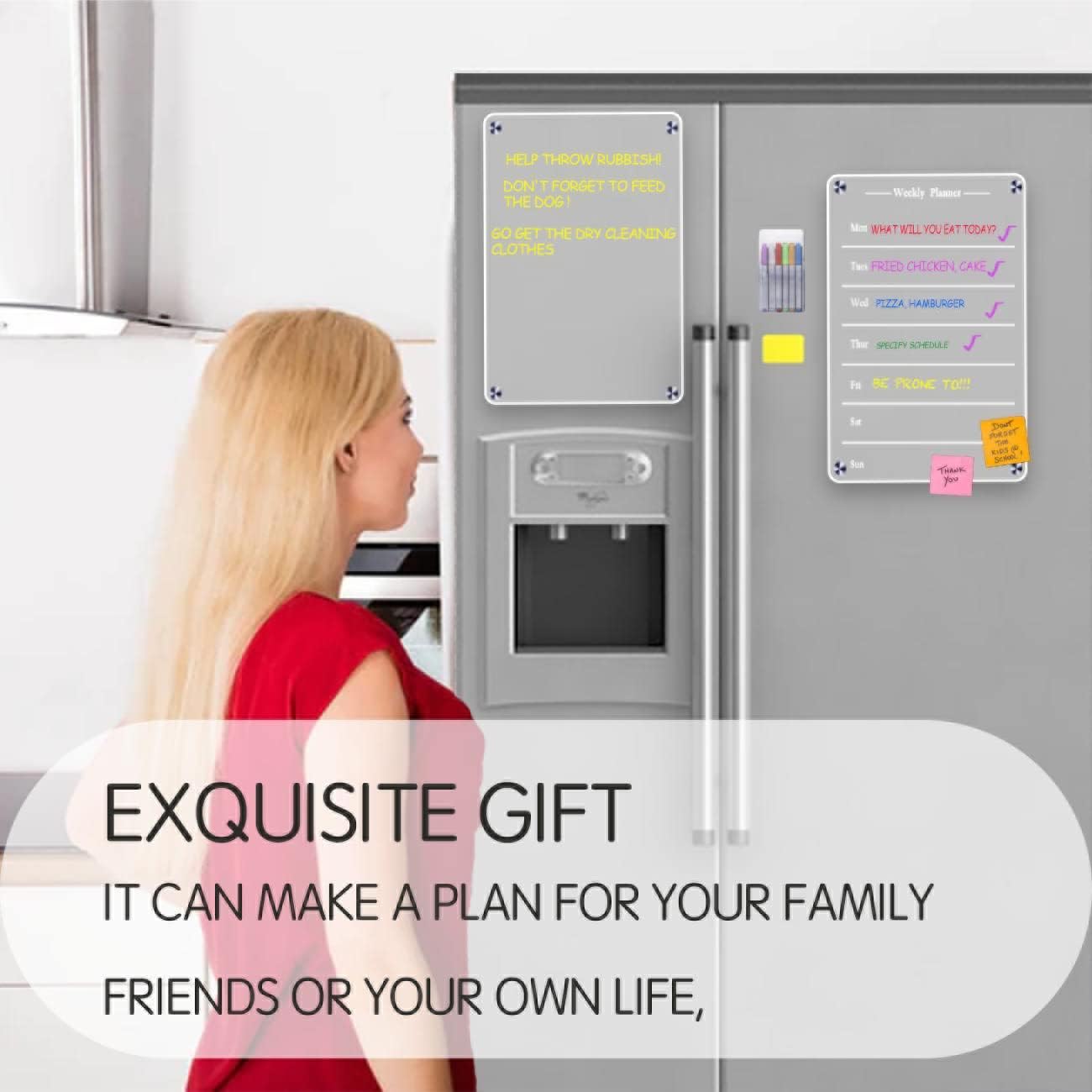 MagnetMemo: Acrylic Magnetic Dry Wipe Plate Calendar for Refrigerators 🧲