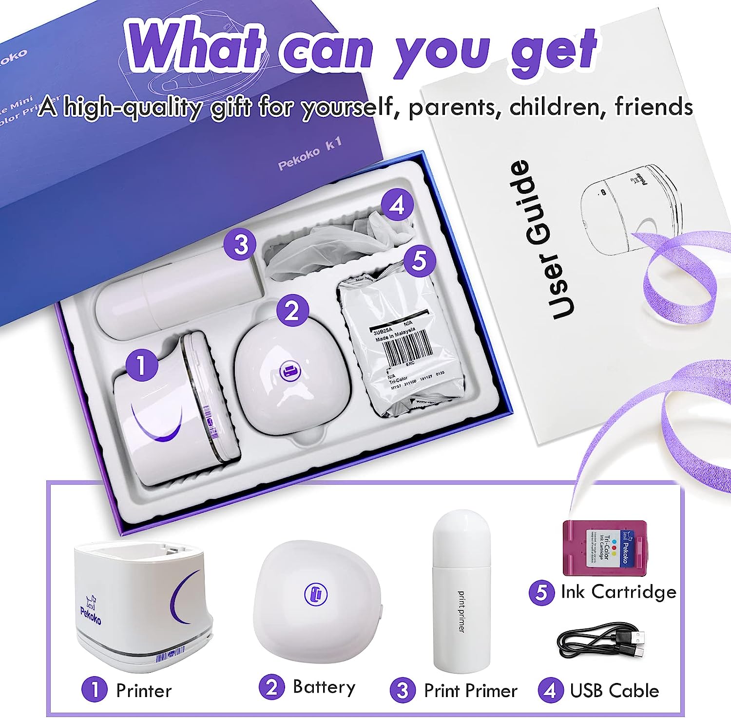 PrintPal: Portable Mini Home Picoco Inkjet Printer with Bluetooth Connection 🖨️