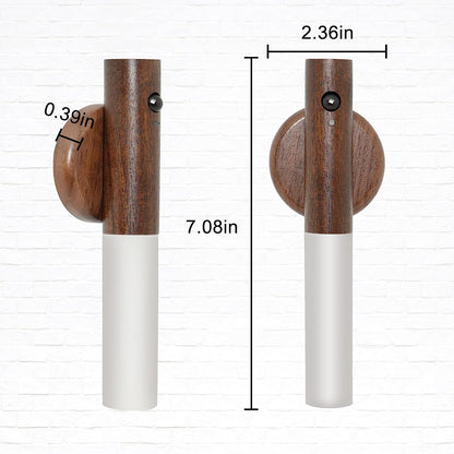 LuminaWood: Auto LED USB Magnetic Wood Wireless Night Light 🌙