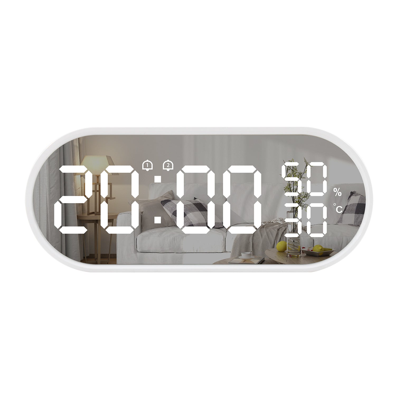 ReflectTime: LED Alarm Clock Mirror with Touch, Temperature, and Humidity Display ⏰