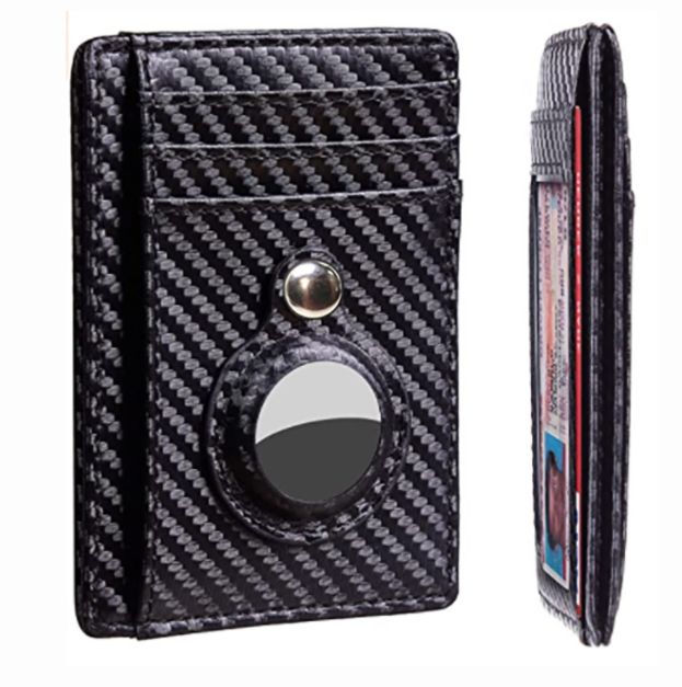 APPLE AIRTAG ANTI- THEFT Multi-functional Card Holder Slim Leather Wallet