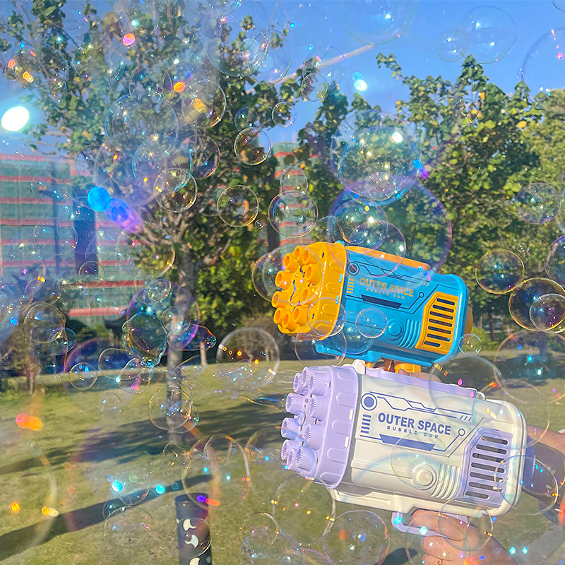Soap Bubbles Machine Gun Automatic Blower With Light