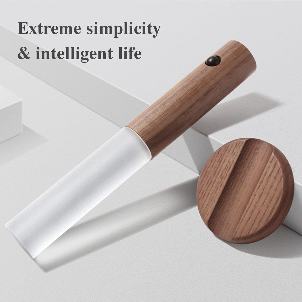 LuminaWood: Auto LED USB Magnetic Wood Wireless Night Light 🌙